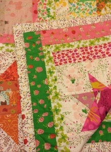 Finished quilt close up.
